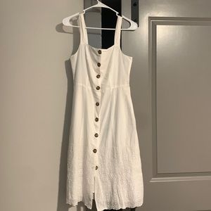 White midi dress